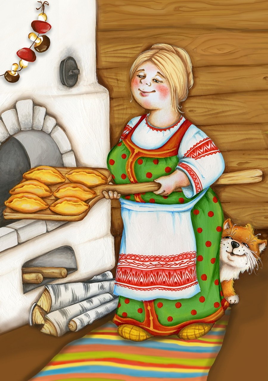 Русская печь вектор