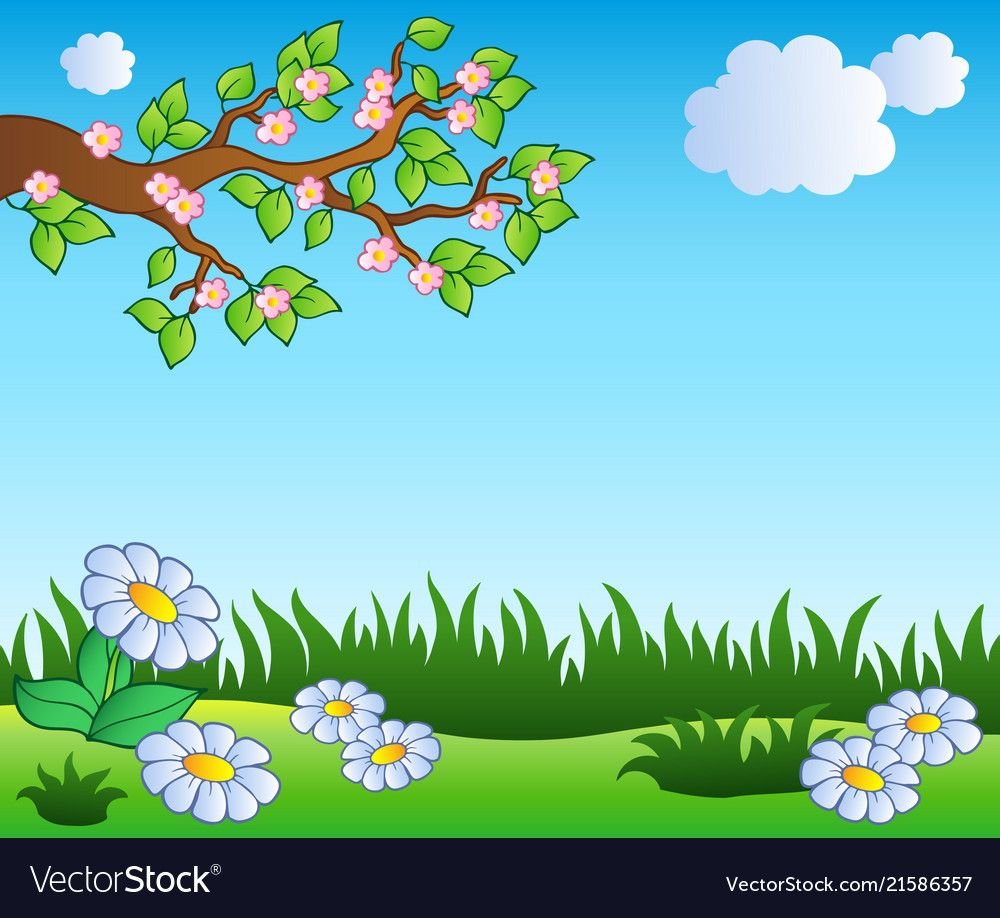 Весенняя Поляна мультяшная