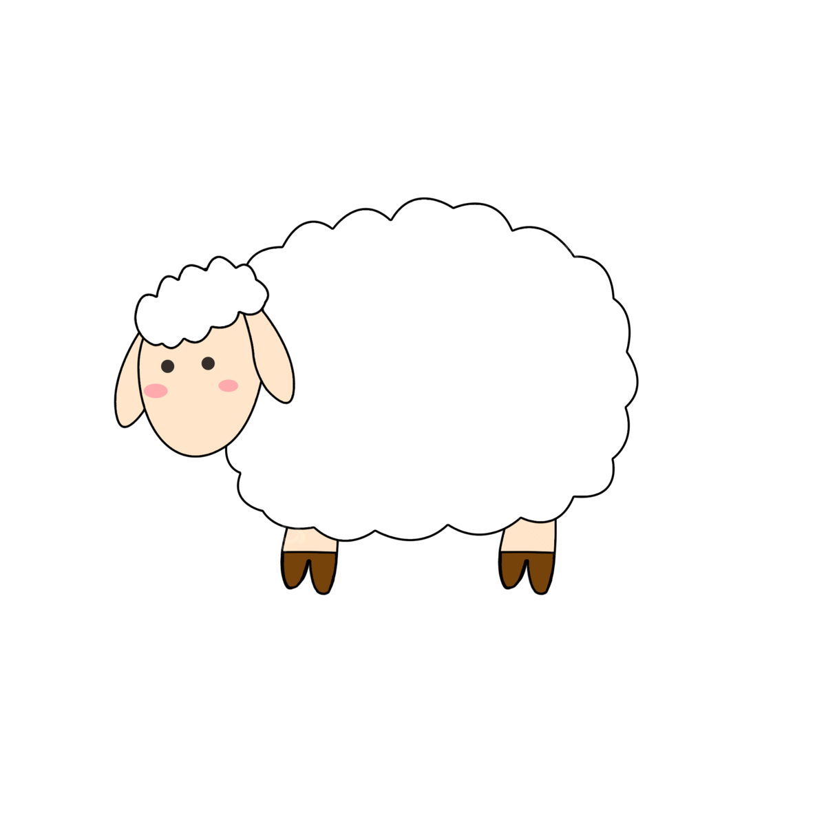 Нарисовать барашка в бутылке