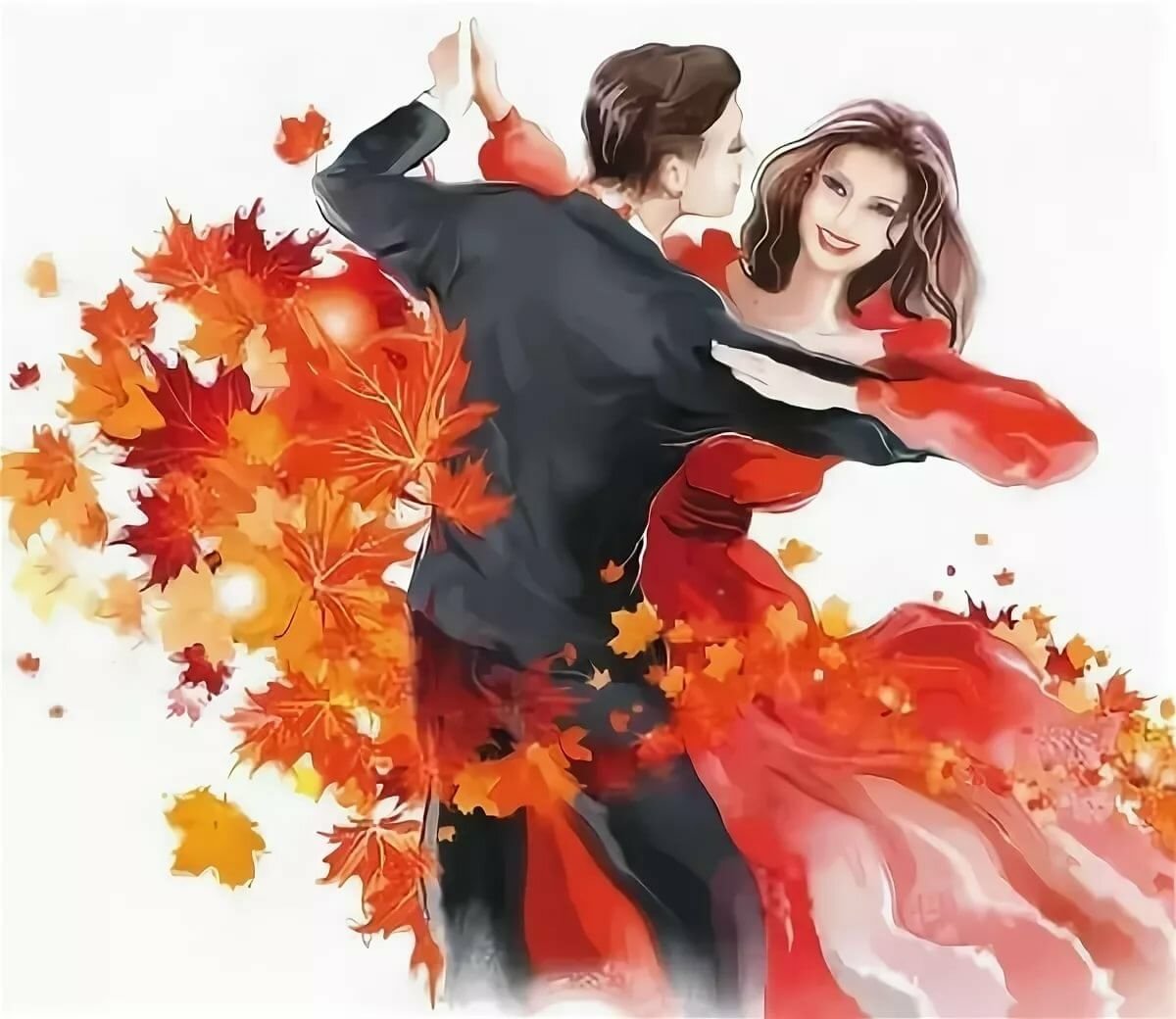 Парень и девушка танцуют вальс