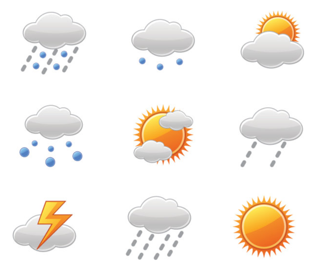 Обозначения погоды для детей
