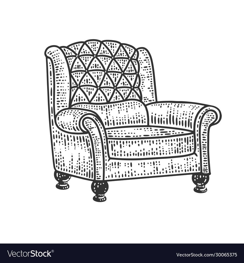Кресло рисунок из линий