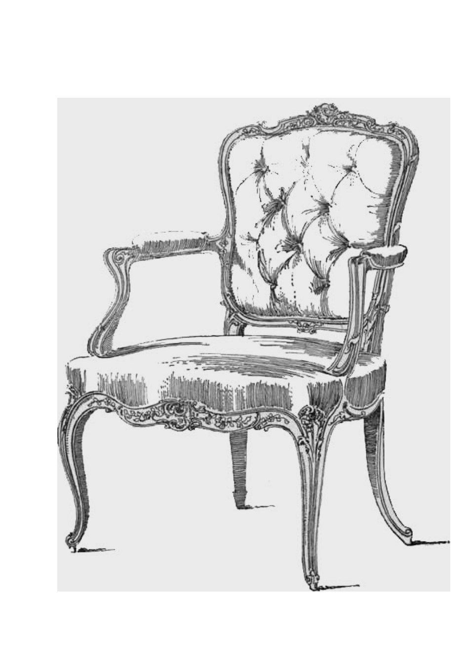 Стул в стиле Барокко карандашом