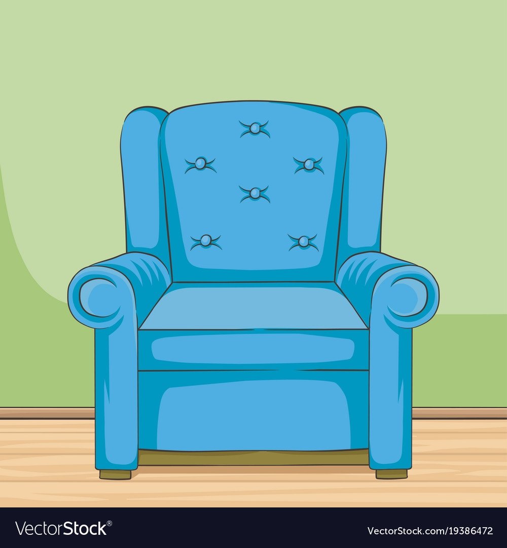 Нарисованный кресло без фона