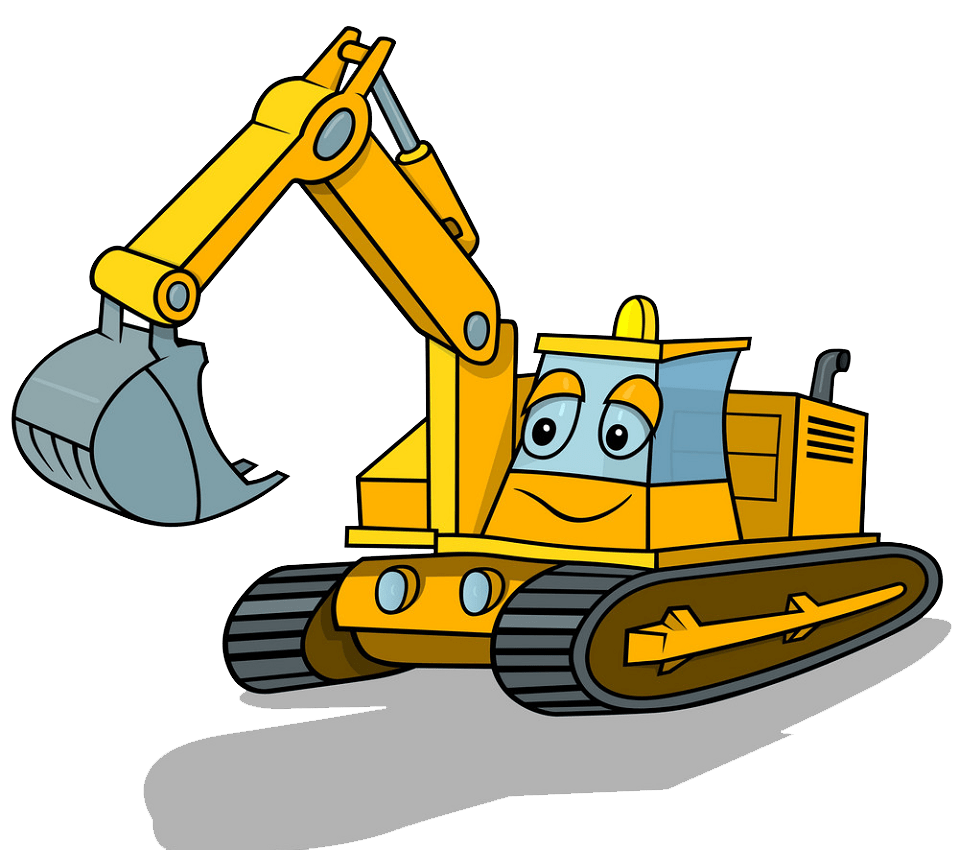 Экскаватор мультяшный