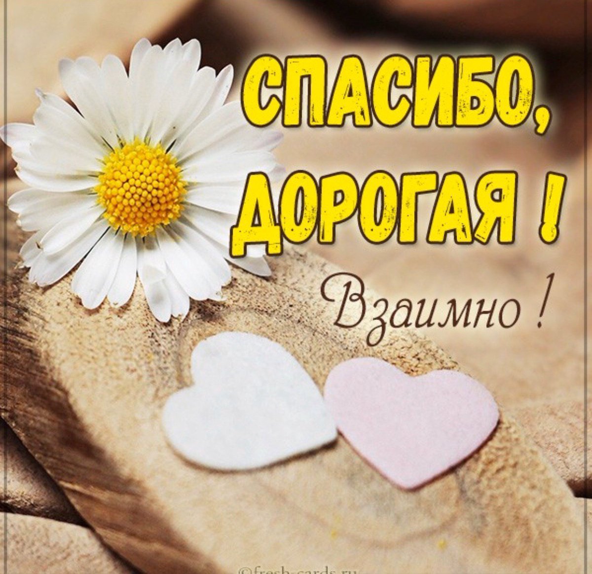 Открытки спасибо взаимно