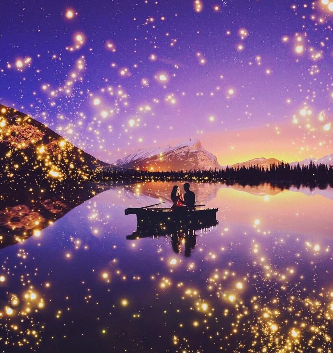 Красивое романтичное место ночь звезды