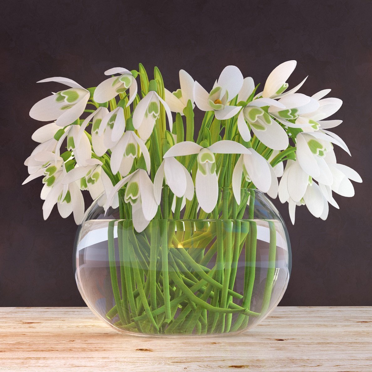 Букет пролески и подснежники