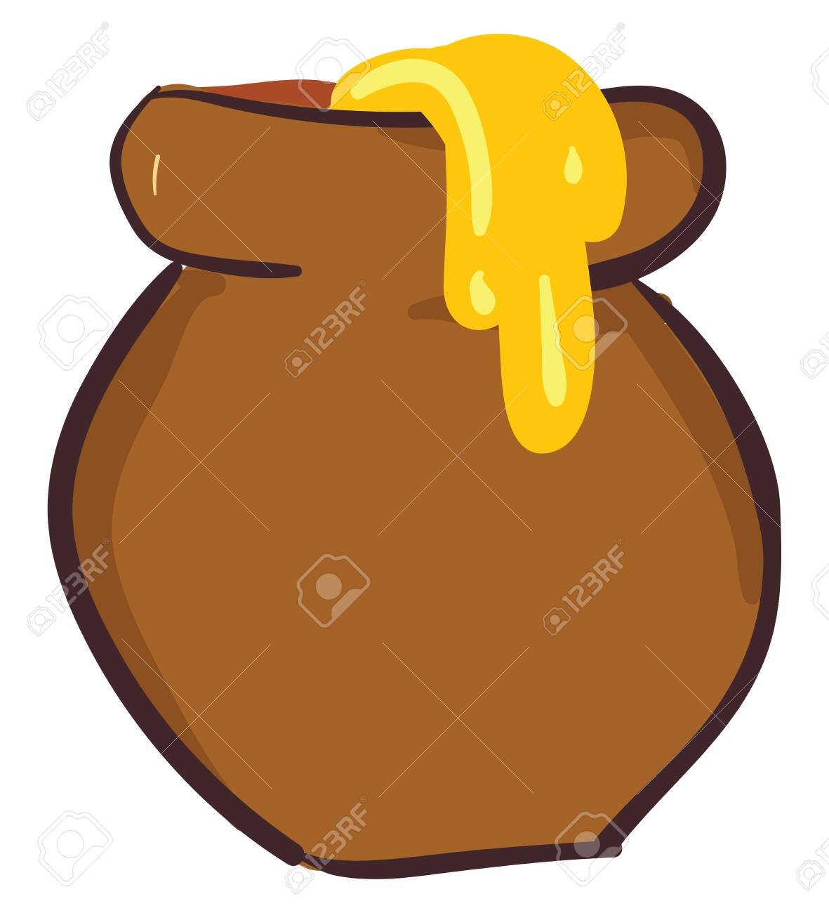 Горшок меда вектор