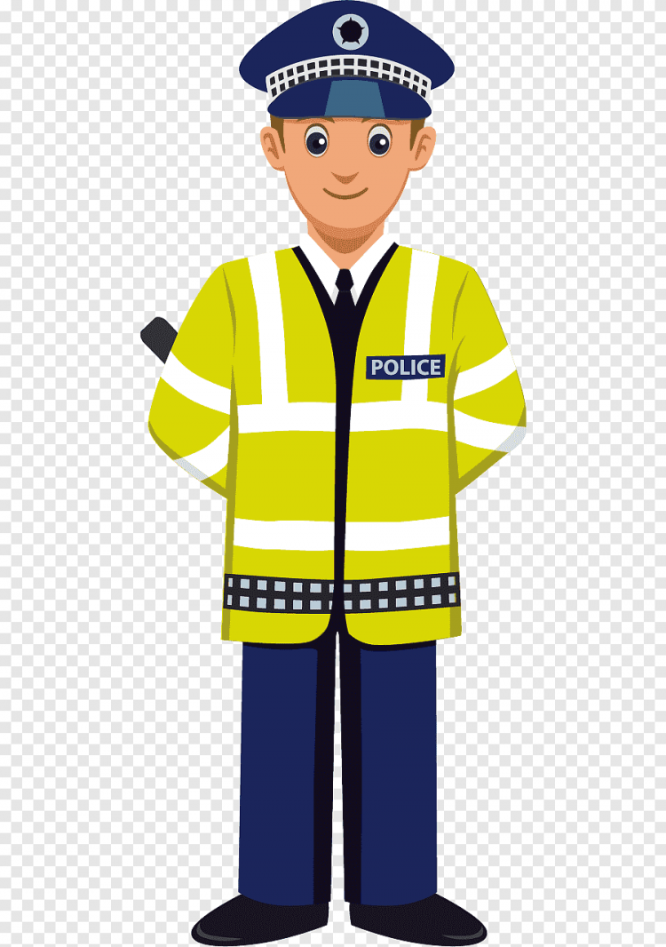 Полиция и человек на автомобиле мультяшка для детей