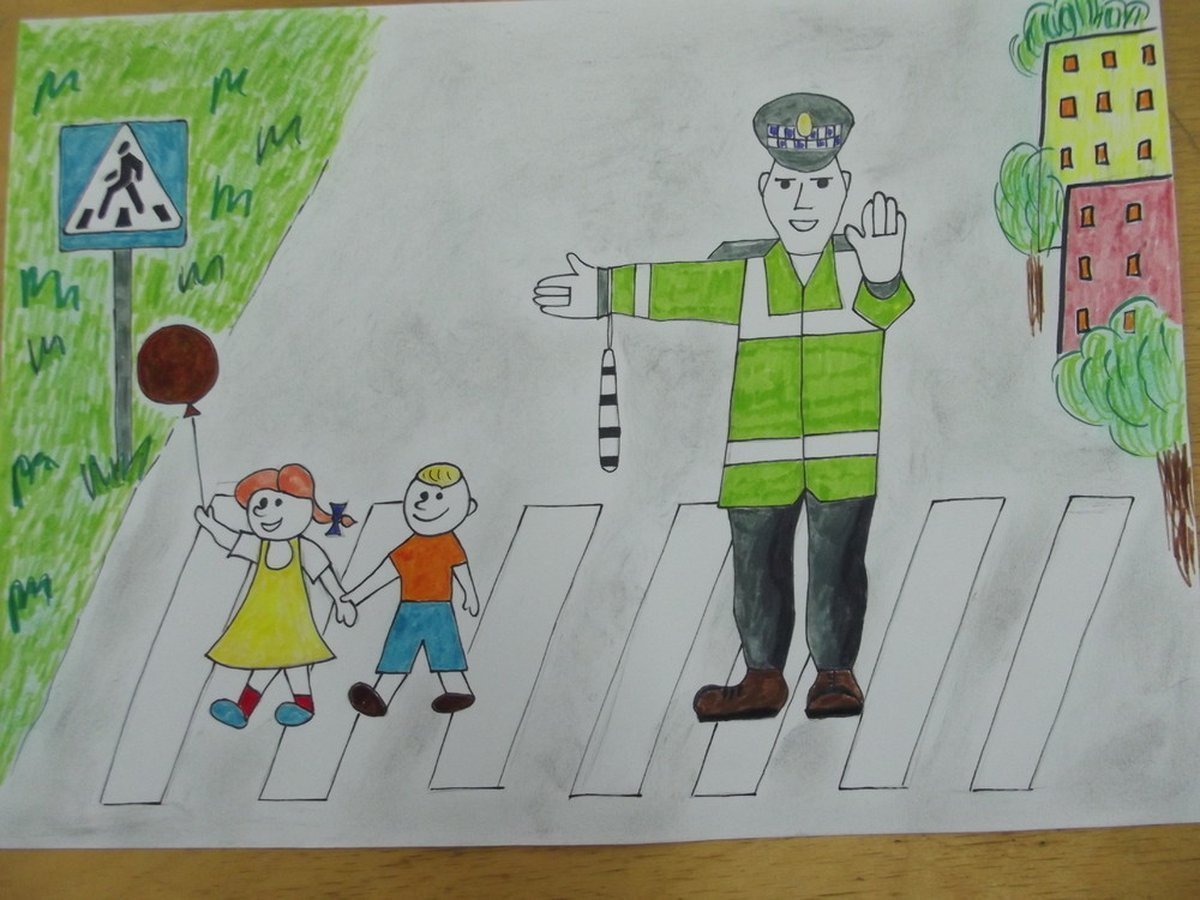 Милиционер с жезлом для детей