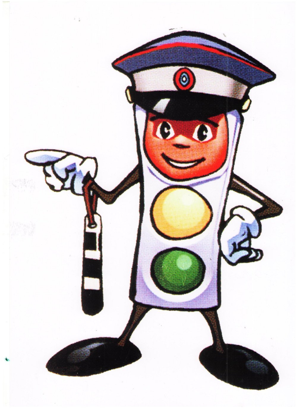 Рука с жезлом гаишника