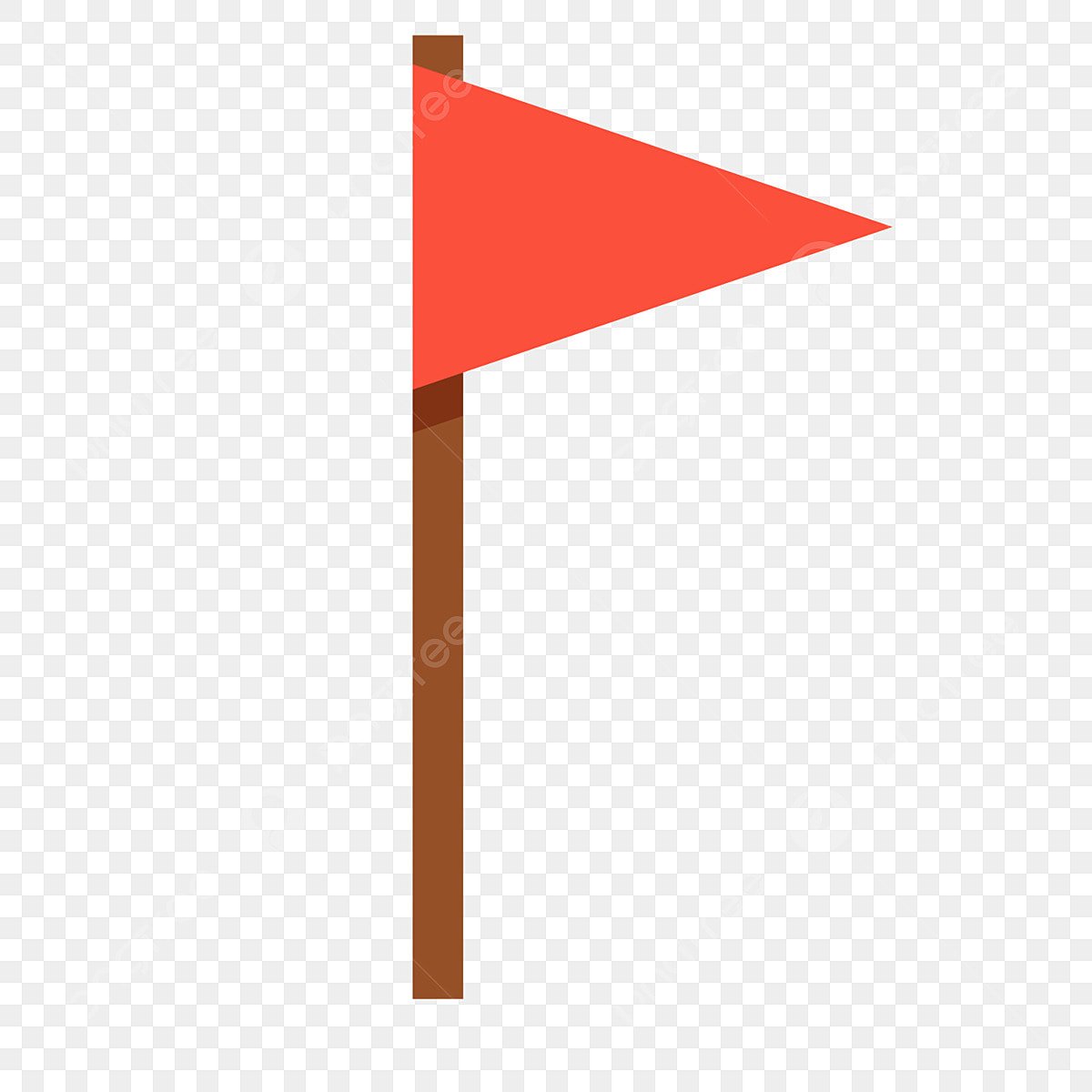 Флажок мультика красный