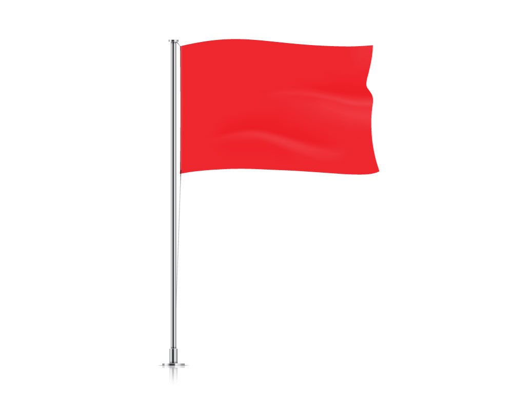 Маленький красный флажок
