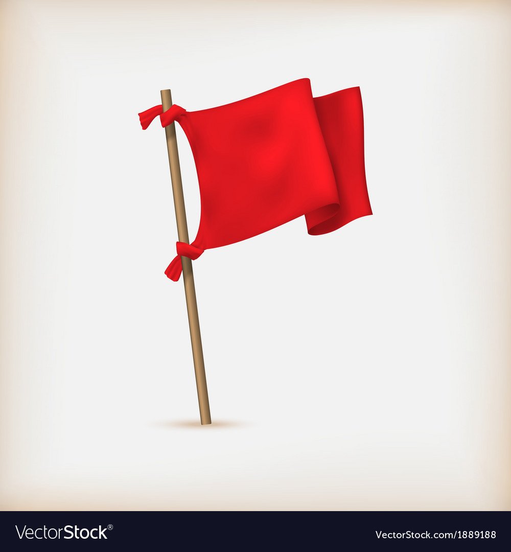 Красный флаг длинный