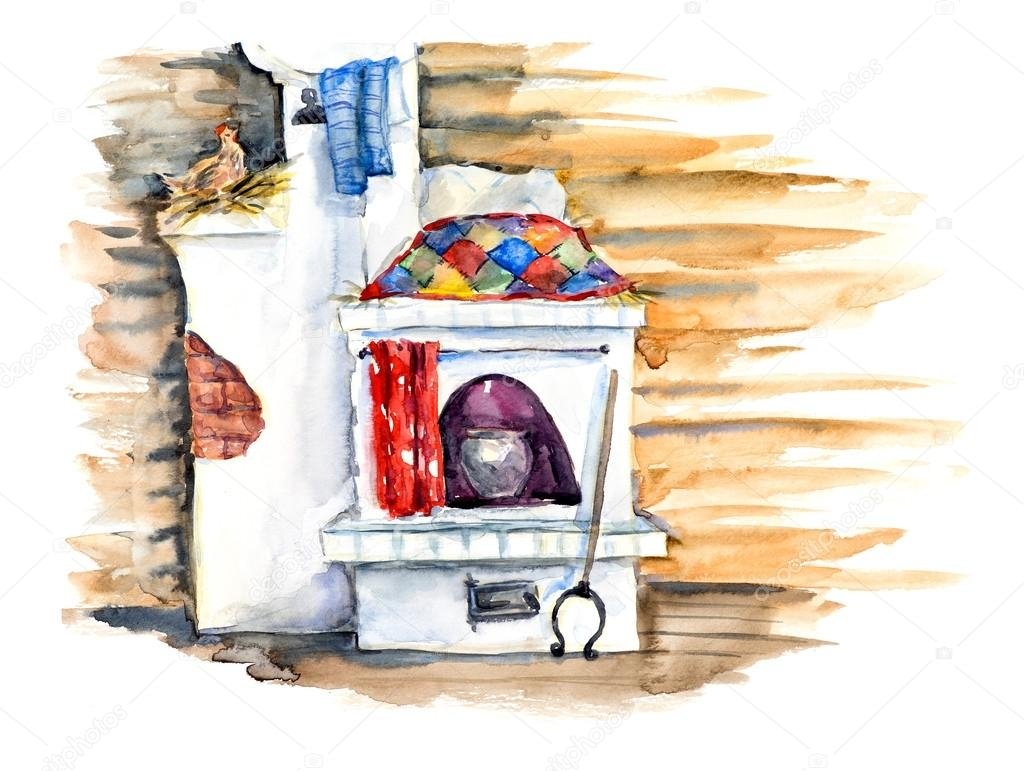 Русская печь вектор