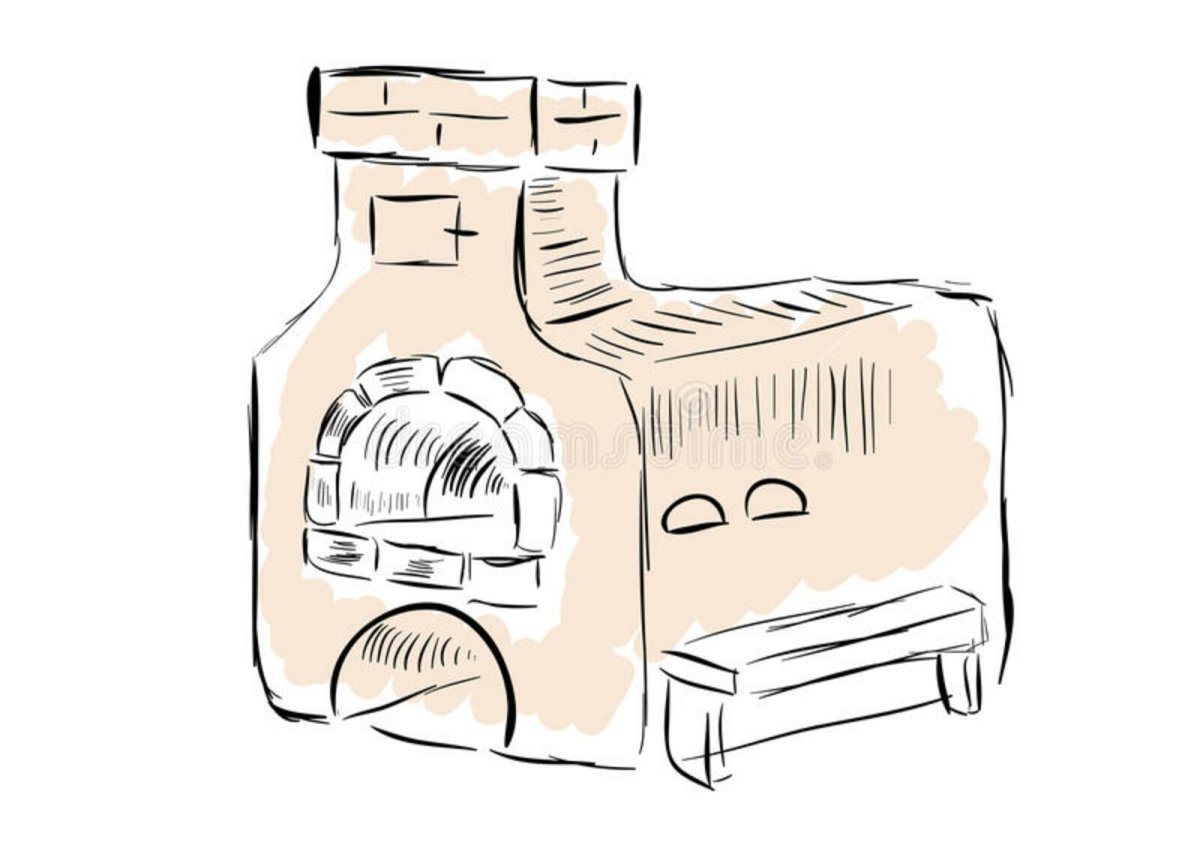 Мультяшный огонь в печи