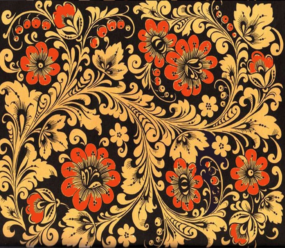 Хохломская роспись фоновая роспись