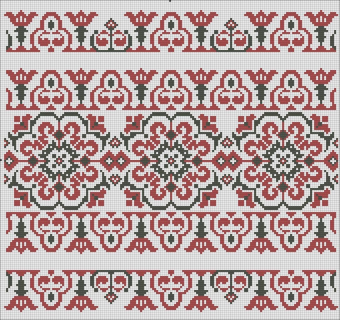 Украинский народный национальный рушник орнамент