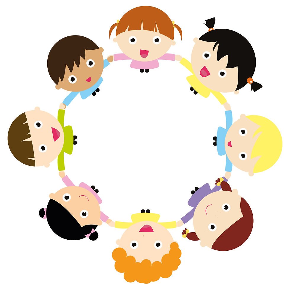 Дети в кругу мультяшные