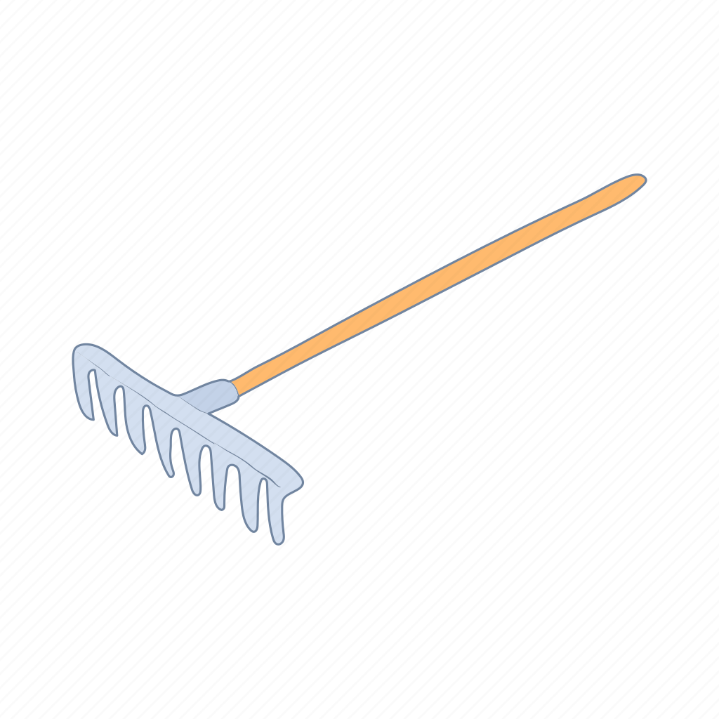 Грабли на прозрачном фоне