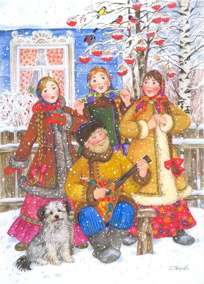 Художник Елена Уварова картины зима