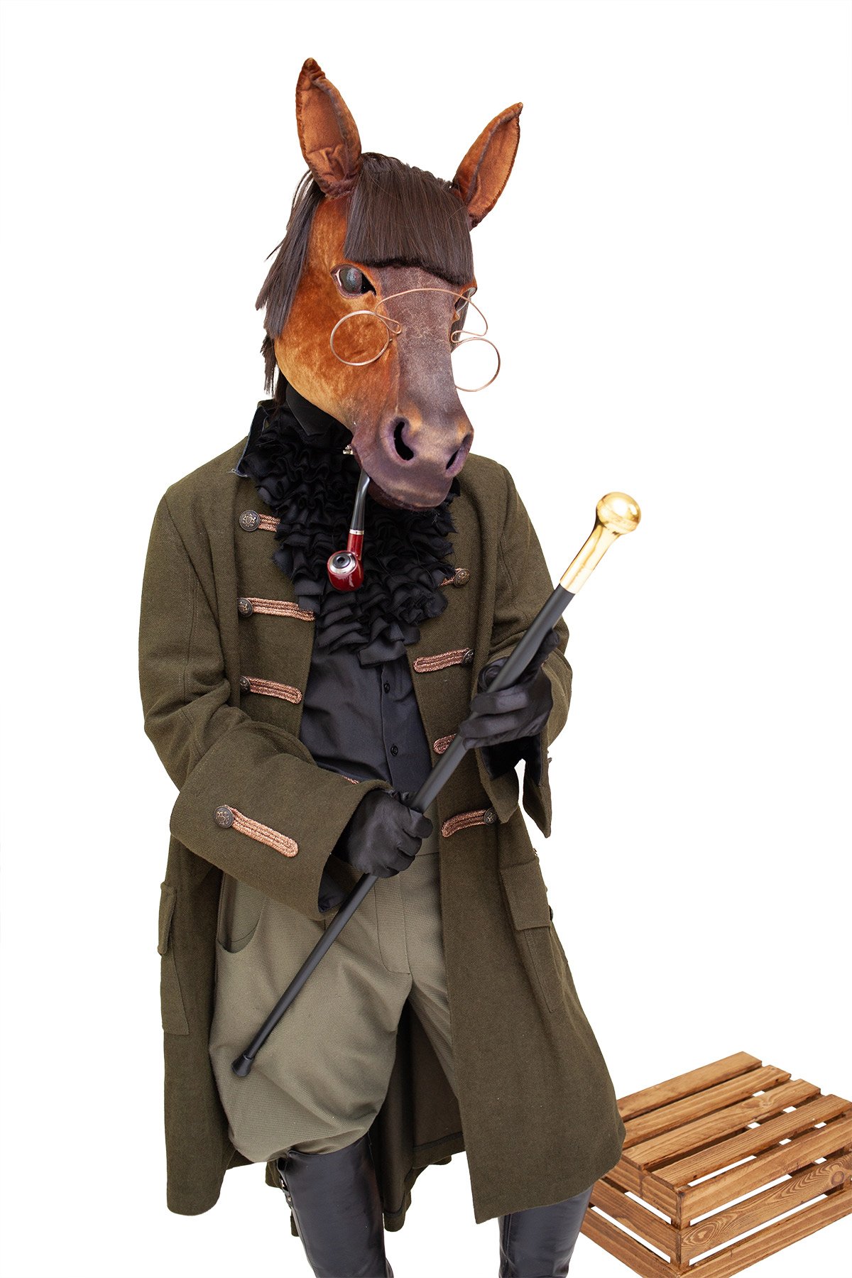 Картина конь в пальто