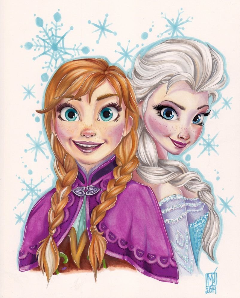 Elsa and Anna Art