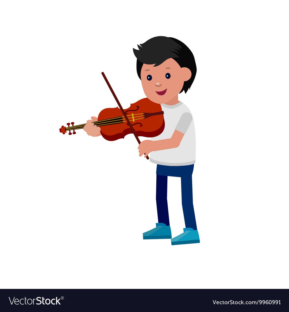 Игра на скрипке вектор