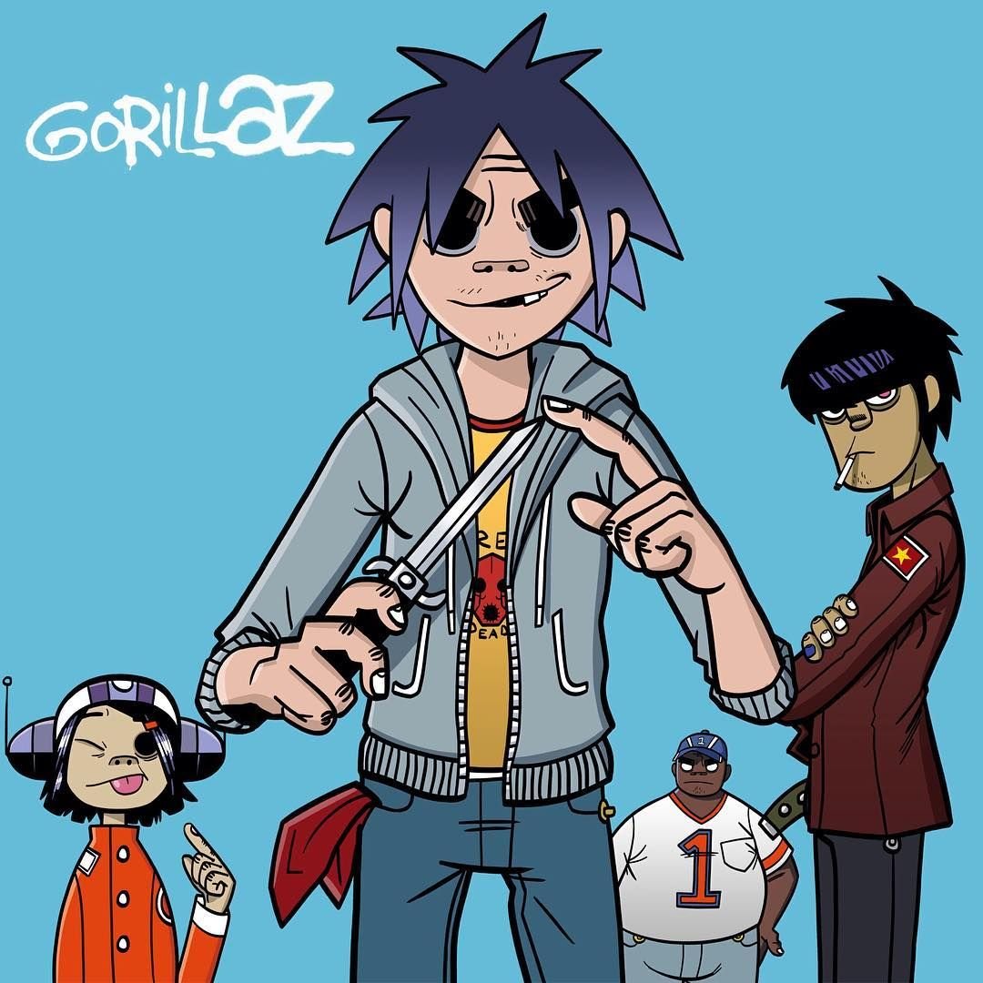Gorillaz 2d милый