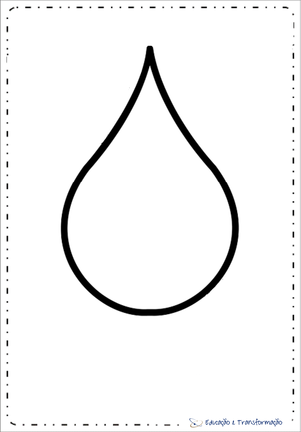 Капля черный контур