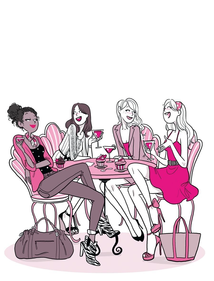 Подруги нарисованные