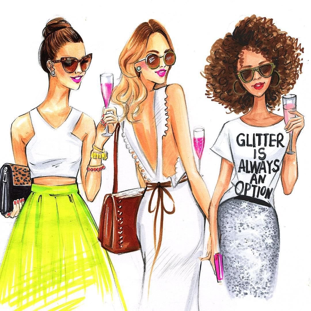 Подружки рисунок