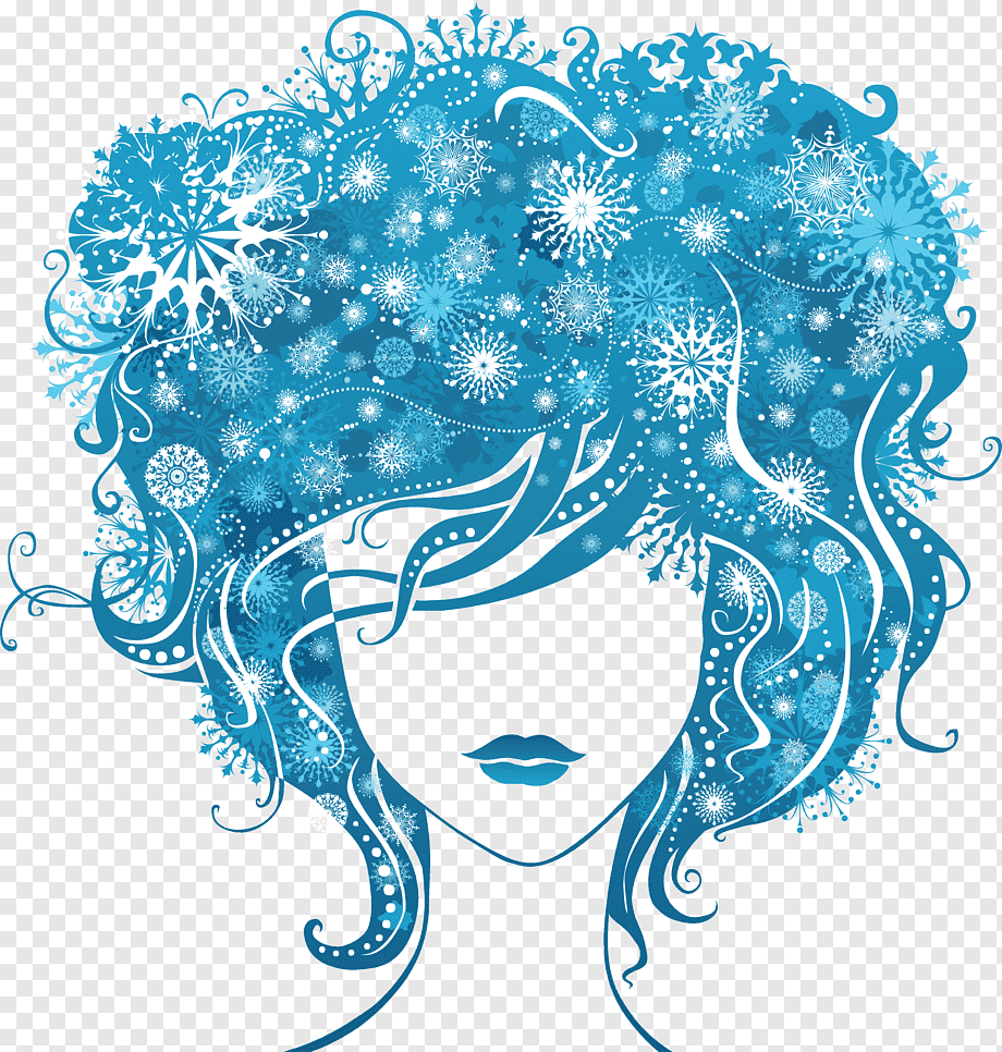 Девушка из снежинок