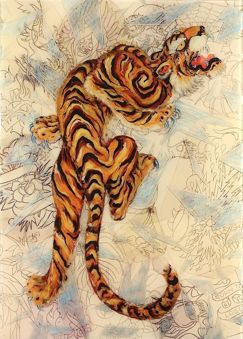 Японский тигр арт