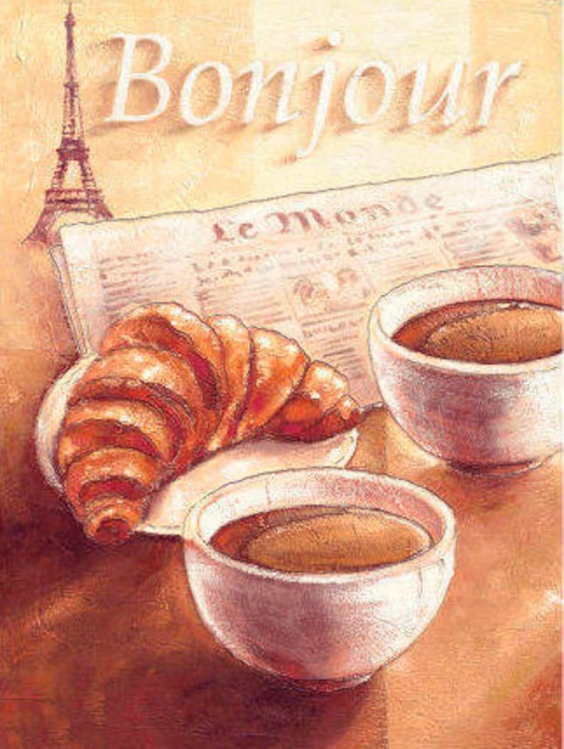 Французский кофе иллюстрации