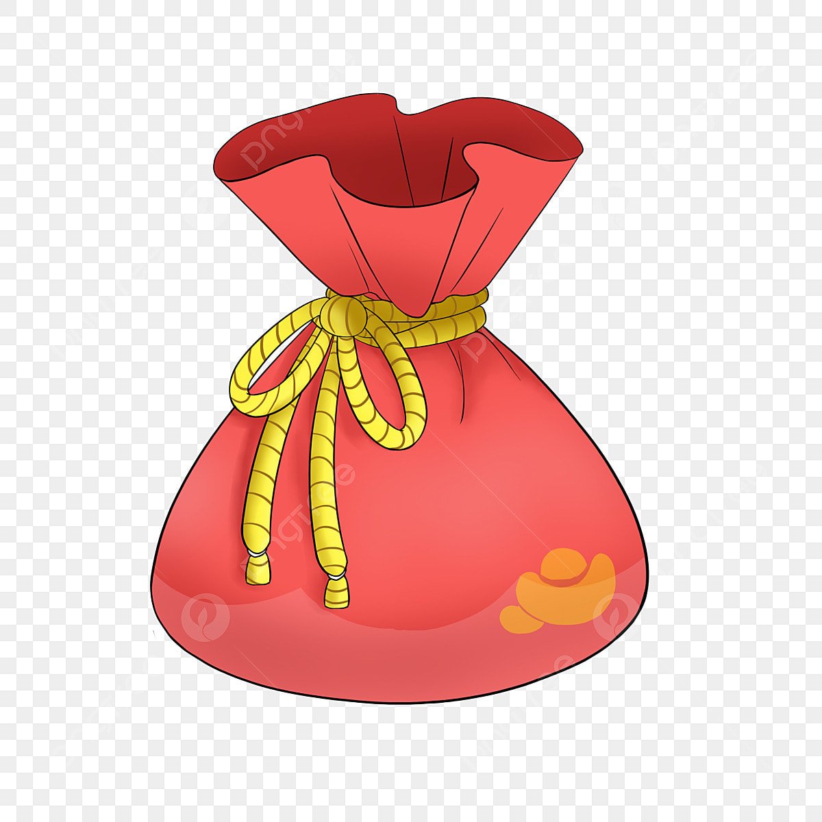 Красный подарочный мешок мультяшный