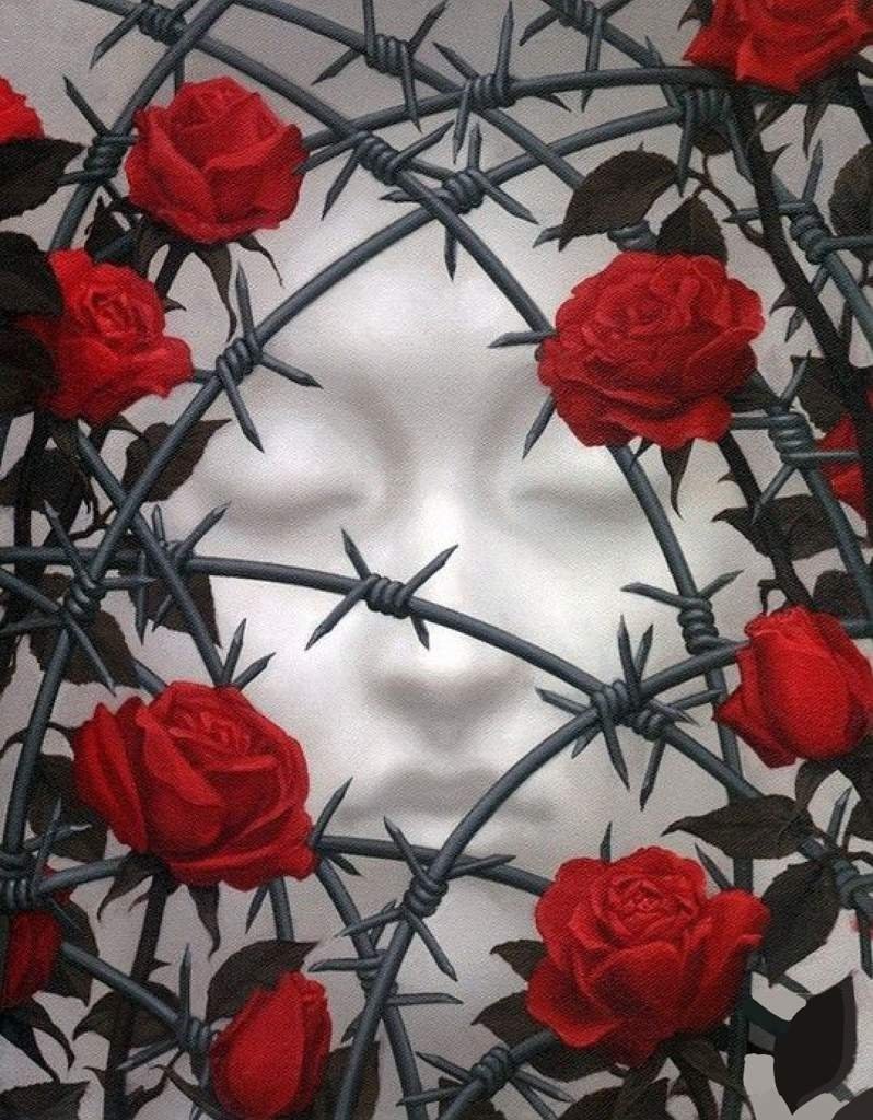 Роза с шипами картинка