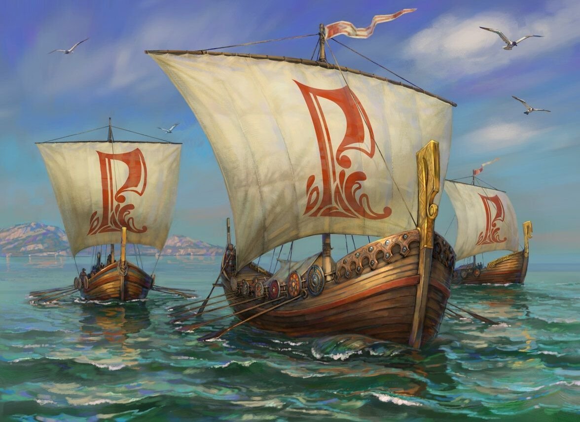 Корабль Ладья древней Руси