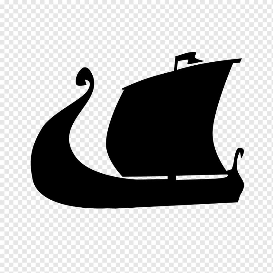 Драккар викингов силуэт