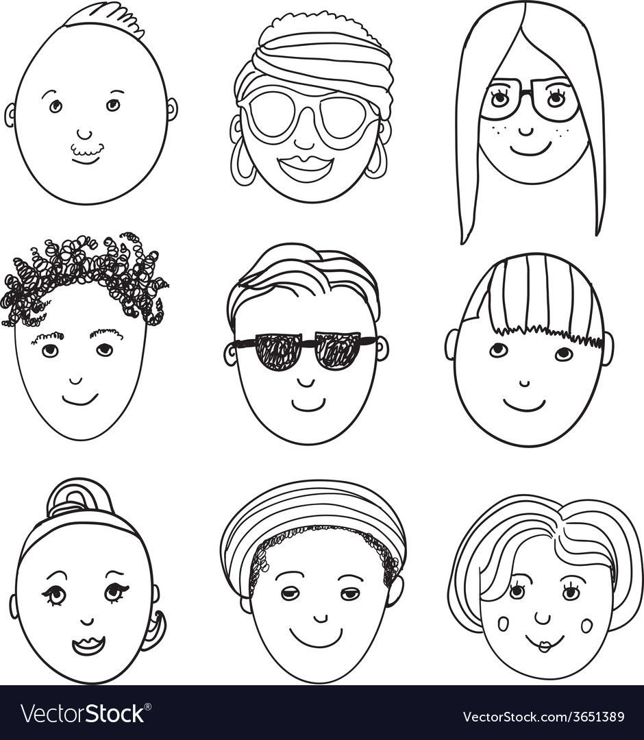 Схематичное лицо ребенка