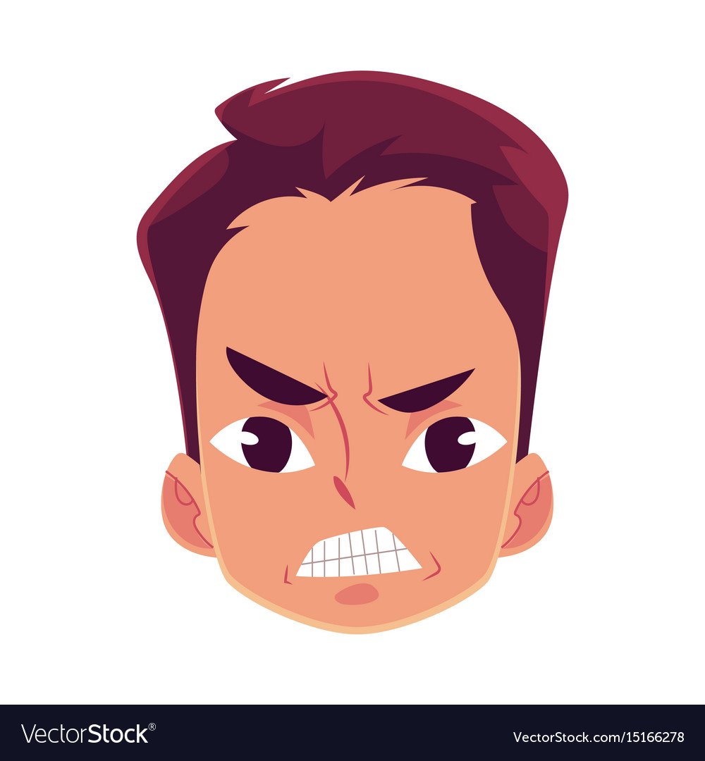 Злое лицо мультяшное