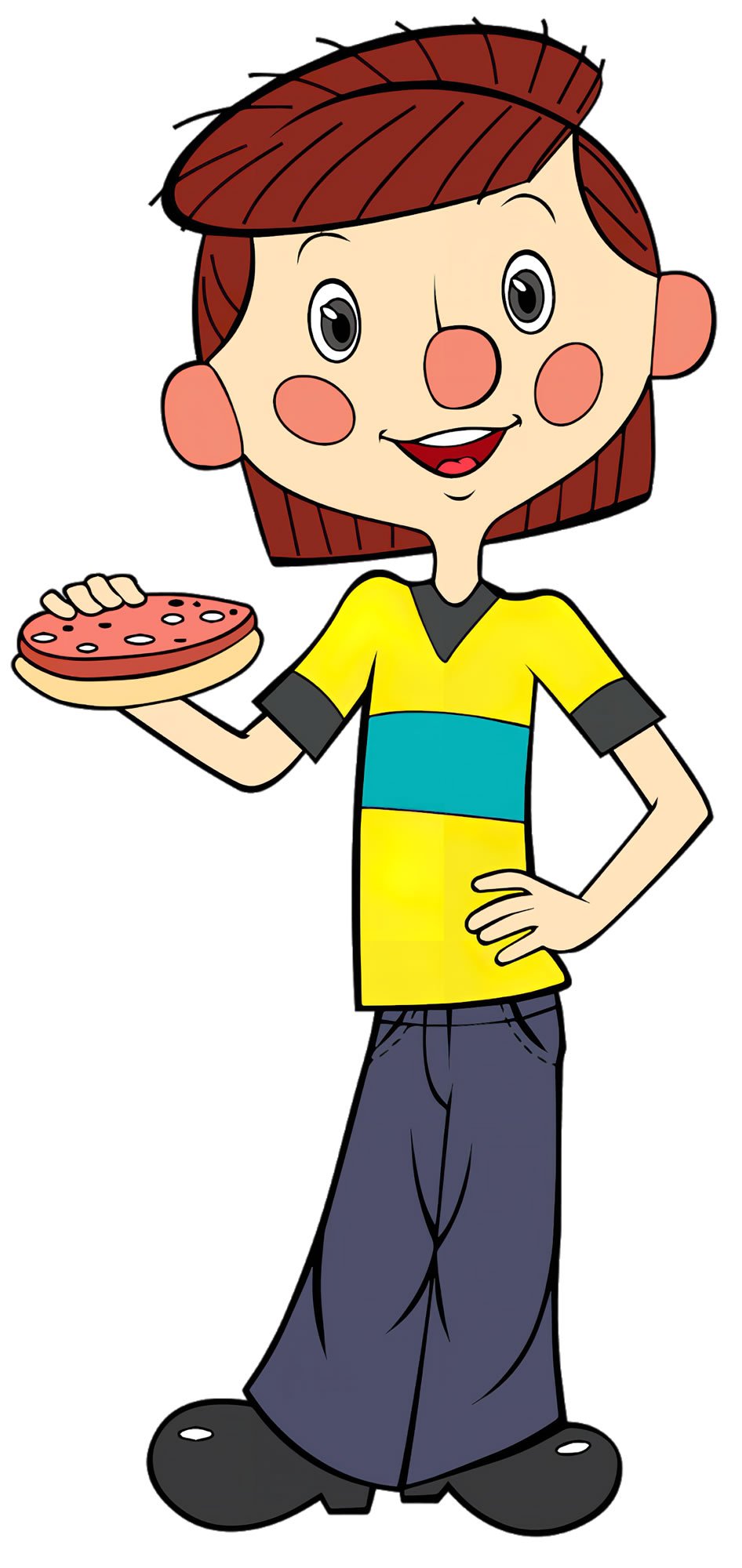 Мультяшный человек в пиджаке