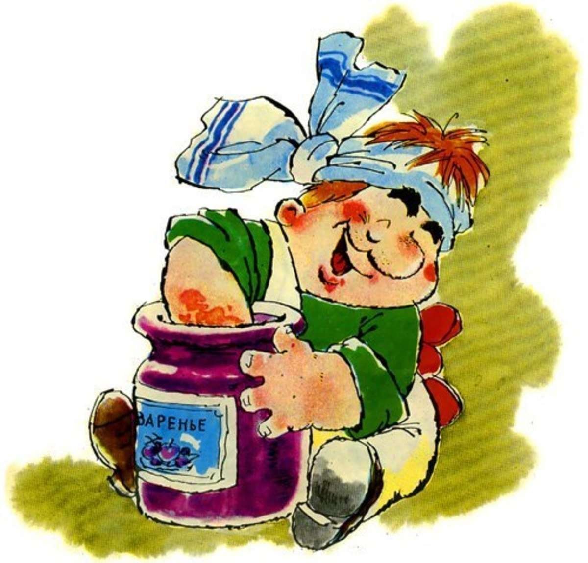 Карлсон с кружкой пива