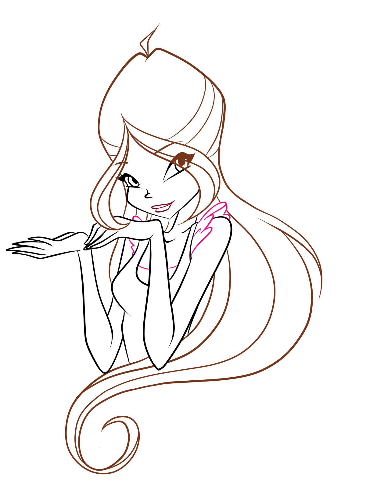 Рисунки для срисовки Винкс Флора