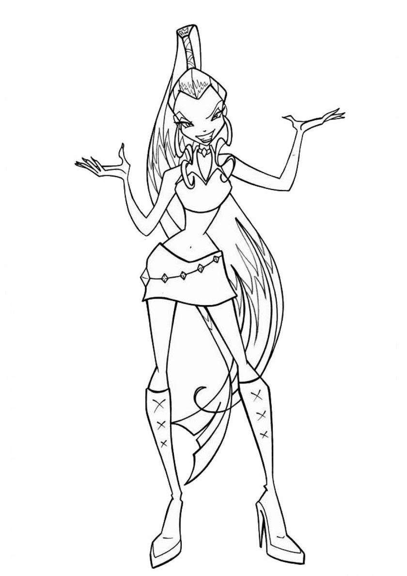 Блум из Винкс срисовать