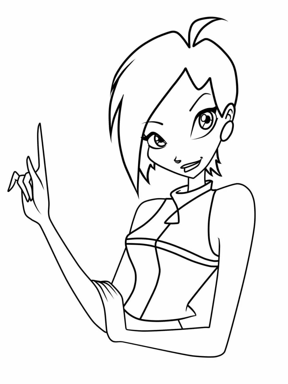 Раскраска Винкс Текна