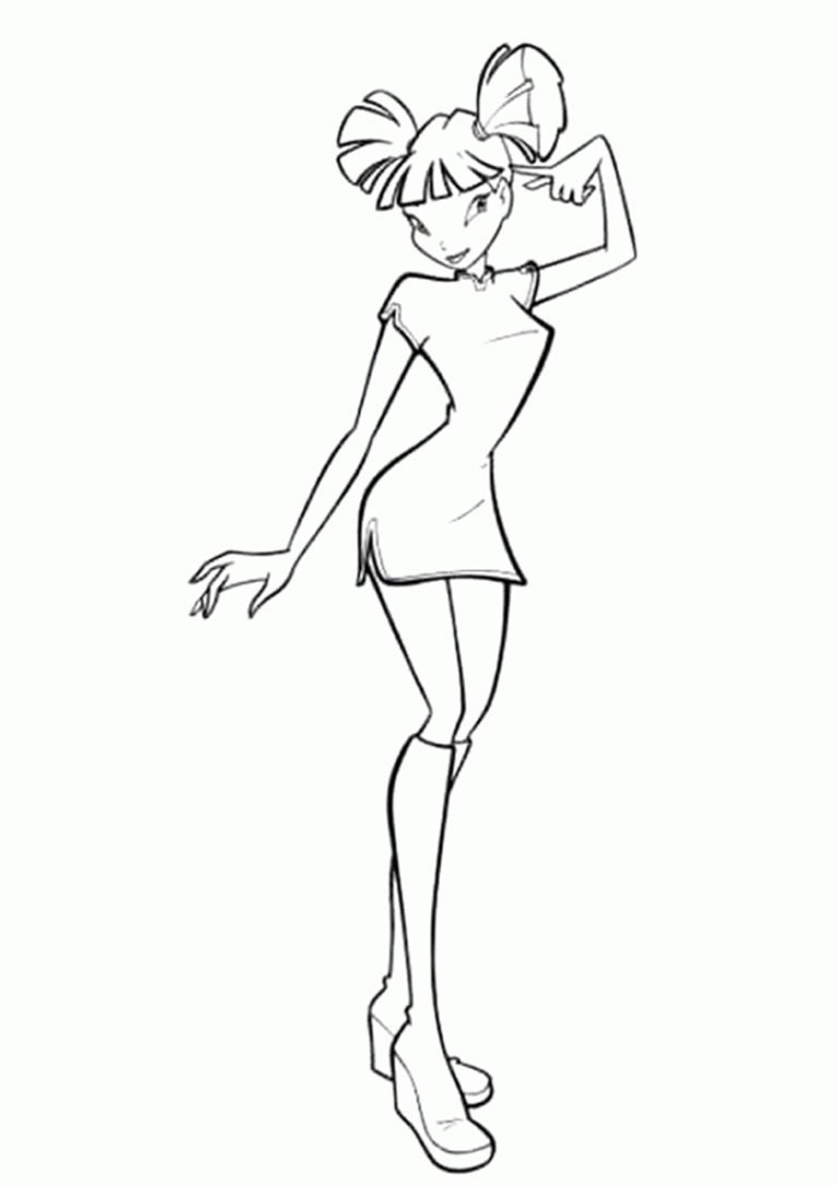 Разукрашка Винкс Флора