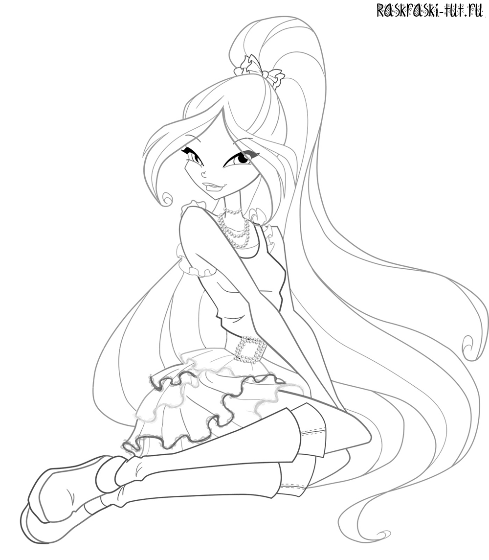 Винкс Блум для срисовки