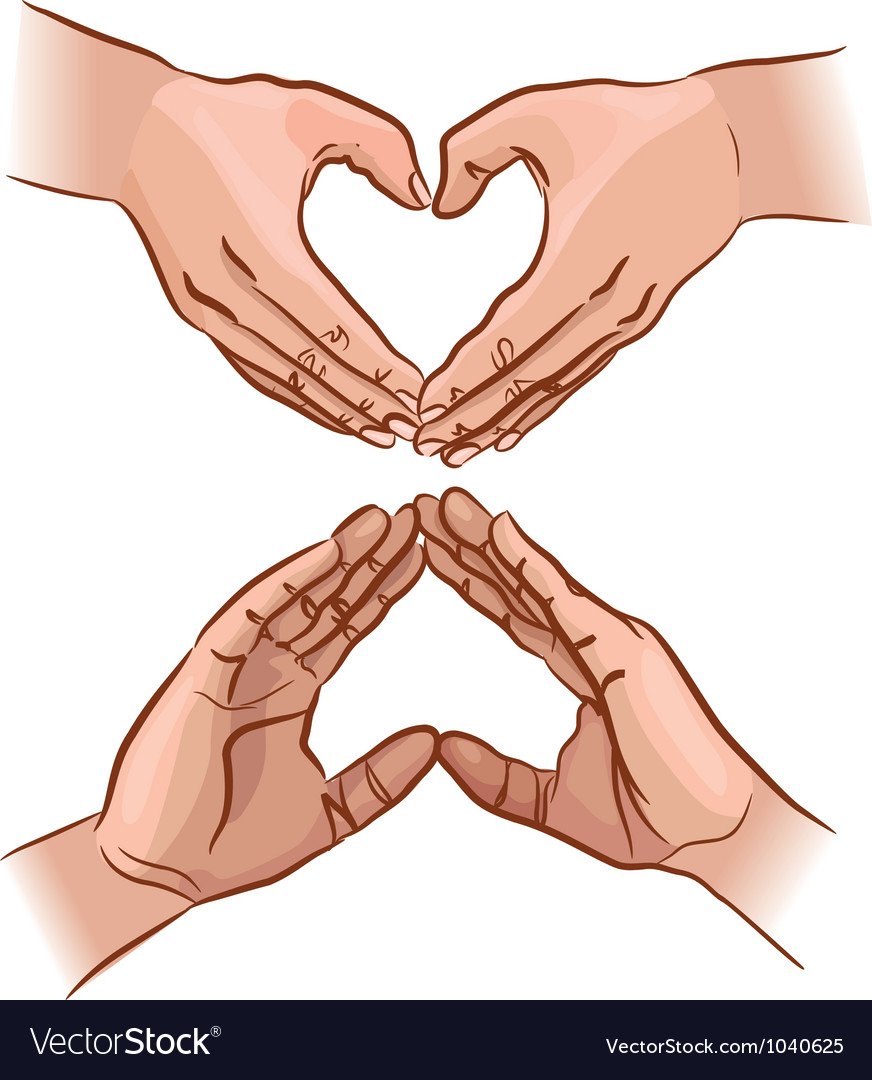 Руки сложенные в форме сердца